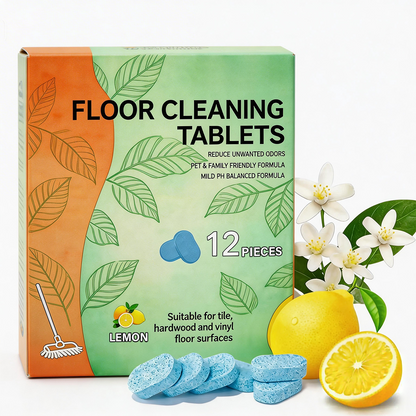 Efficient Floor Cleaning Tablets: Multi-Surface Solution (Lemon Scent)