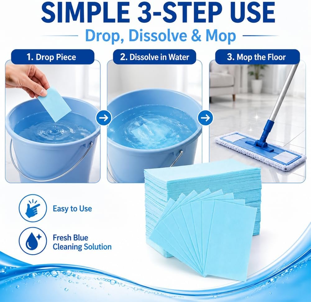 Powerful Floor Cleaning Without The Heavy Bottles♻️100-Pieces