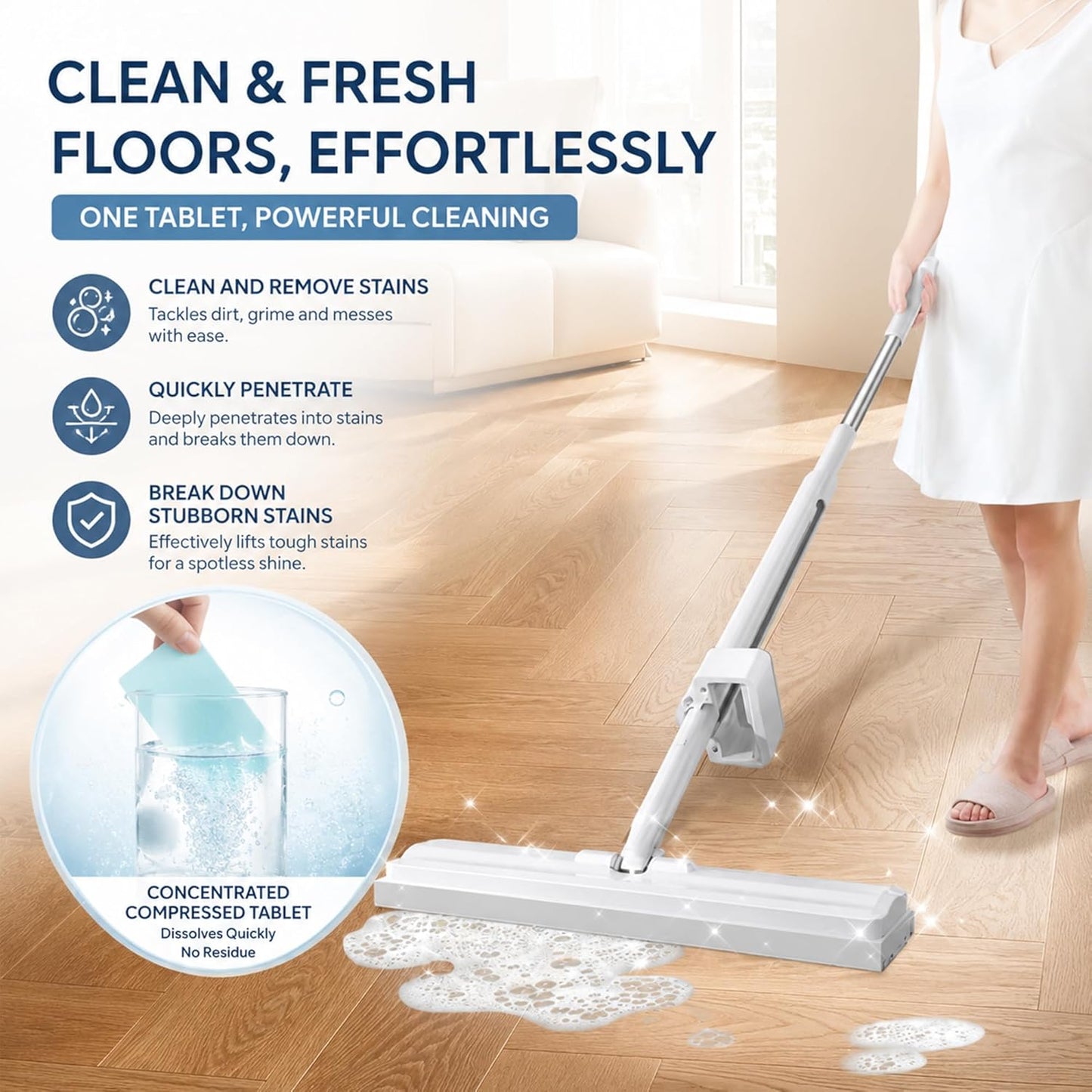 Powerful Floor Cleaning Without The Heavy Bottles♻️100-Pieces