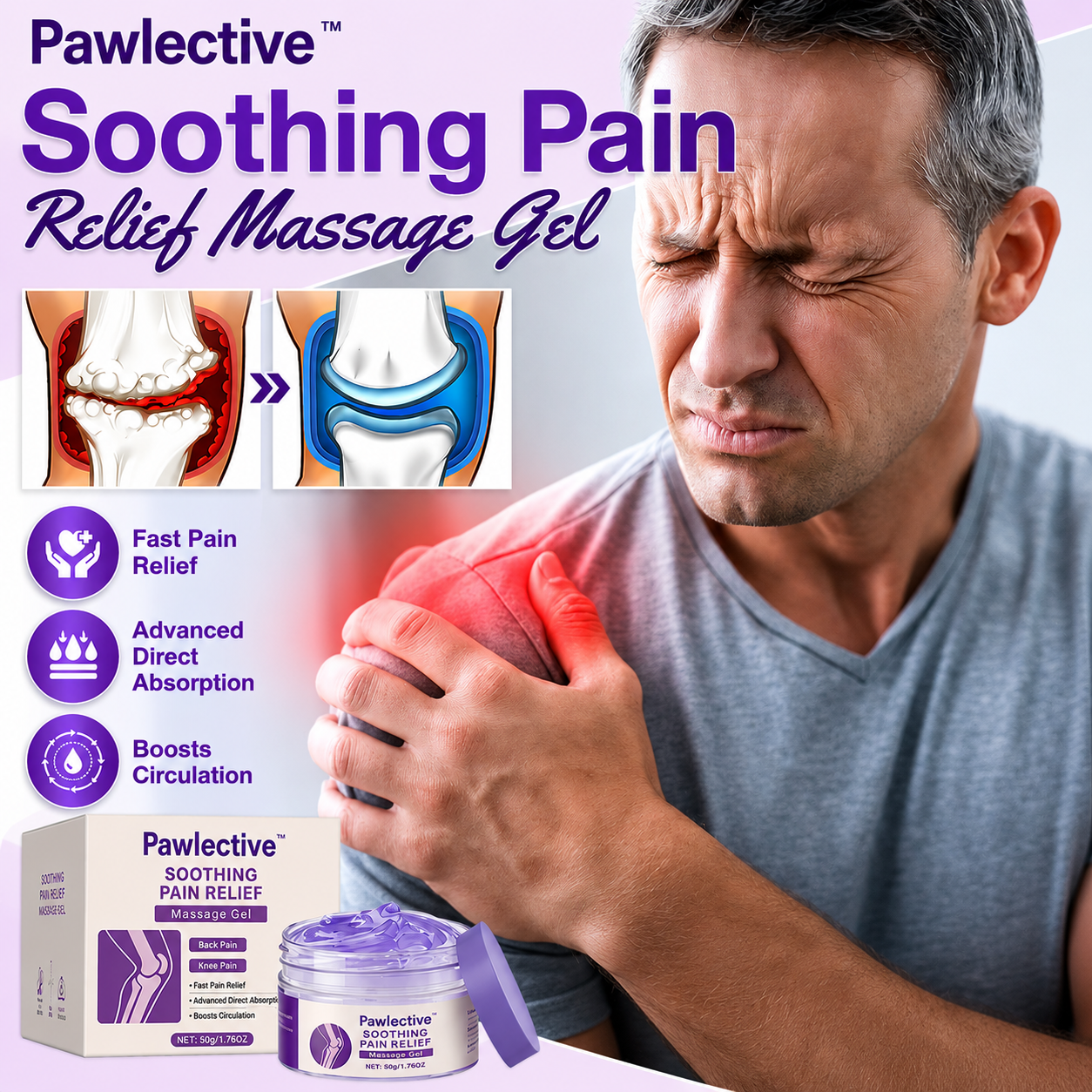 Clinically Trusted Arthritis Pain Relief Gel AAOS-Approved Turmeric & Emu Oil